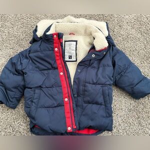 Baby Gap Navy Blue Kids Jacket with Red Accents - 2T